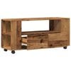 vidaXL TV Cabinet with Wheels Old Wood 102x34.5x43 cm Engineered Wood