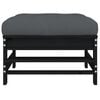 vidaXL Garden Footstool with Cushion Black Solid Wood Pine