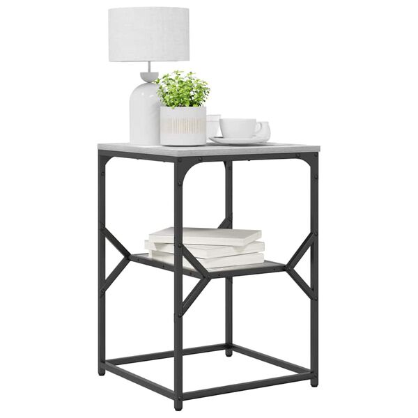 vidaXL Side Table Grey Sonoma 41 x 40 x 60 cm