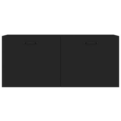 vidaXL Wall Cabinet Black 80x35x36,5 cm Engineered Wood