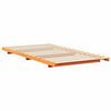 vidaXL Floor Bed Frame Wax brown 100 x 210 cm Solid pine wood