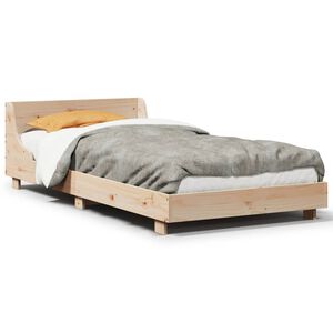 vidaXL Bed Frame without Mattress 90x190 cm Single Solid Wood Pine