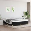 vidaXL Bed Frame without Mattress Black 180x200 cm Super King Super King Fabric