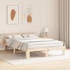 vidaXL Bed Frame with Headboard Natural 140 x 200 cm Solid Pine Wood