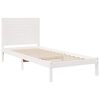 vidaXL Extra Long Bed Frame without Mattress White 90x210 cm Solid Wood