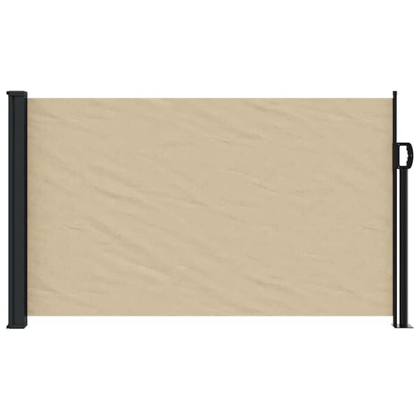 vidaXL Retractable Side Awning Beige 120x500 cm