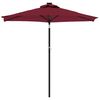 vidaXL Garden Parasol with Steel Pole Bordeaux Red 225x225x212 cm