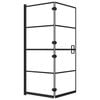 vidaXL Folding Shower Enclosure ESG 120x140 cm Black