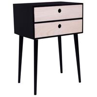 House Nordic Bedside Table Annelies Black and Natural