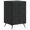 vidaXL Bedside Cabinet Black 43 x 41 x 66.5 cm Engineered Wood
