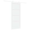 vidaXL Sliding Door White 83 x 202 cm Solid Pine Wood
