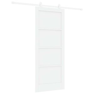 vidaXL Sliding Door White 83 x 202 cm Solid Pine Wood