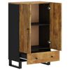 vidaXL Highboard with Drawer 60x33x100 cm Solid Wood Mango&Iron