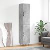 vidaXL Highboard Concrete Grey 34.5x34x180 cm Engineered Wood