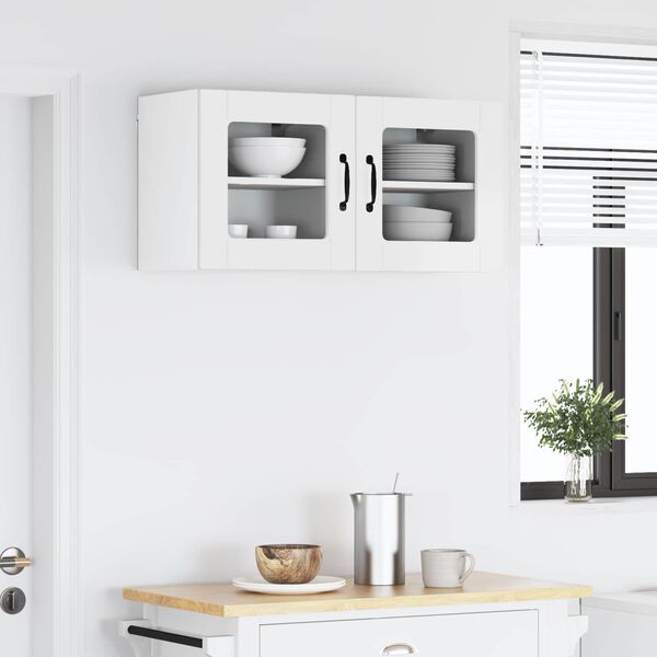 vidaXL Kitchen Cabinet 2 pcs High Gloss White 40 x 31 x 40 cm