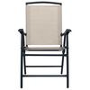 vidaXL Folding Garden Chairs 2 pcs Texilene Cream