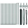 vidaXL Welded Wire Fence with Concrete Base 25 x 1 m PVC-Coated Steel