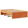 vidaXL Bed Frame without Mattress with Drawers Wax Brown 120x200 cm Solid Wood Pine