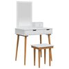 vidaXL Dressing Table Set FAUSKE 4 pcs White 76 x 50 x 143 cm