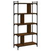vidaXL Bookcase 5-Tier Brown Oak 76x32x158 cm Engineered Wood