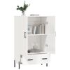 vidaXL Highboard High Gloss White 69.5x31x115 cm Engineered Wood