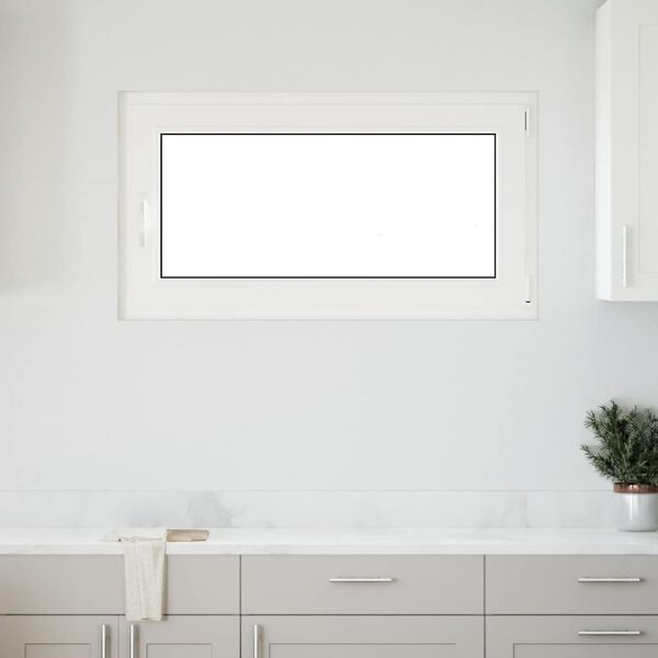 vidaXL Basement Window "RISOR" 110x50 cm Tilt&Turn DIN Right White