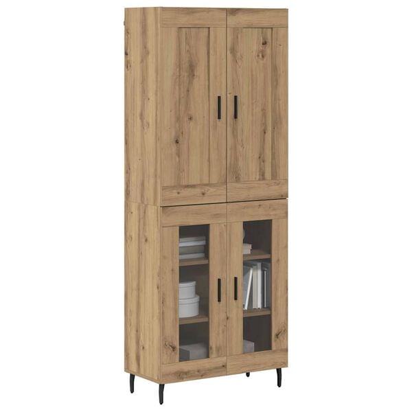 vidaXL Highboard 2 pcs Artisan Oak Engineered Wood