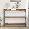 vidaXL Console Table with Shelf with Storage Old wood 100 x 30 x 80 cm