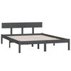 vidaXL Bed Frame without Mattress Grey Solid Wood Small Double