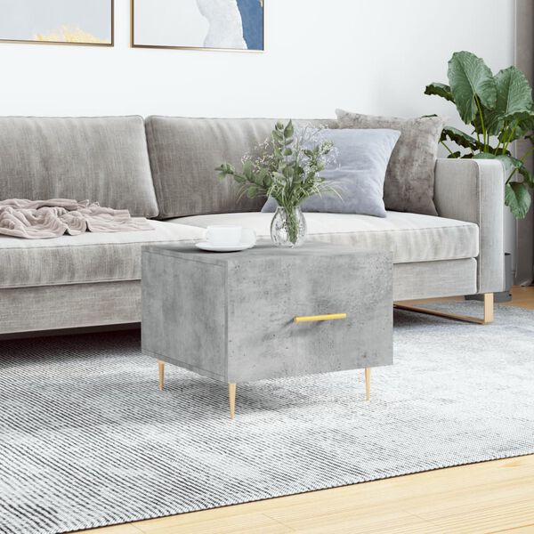 vidaXL Coffee Table Concrete Grey 50x50x40 cm Engineered Wood