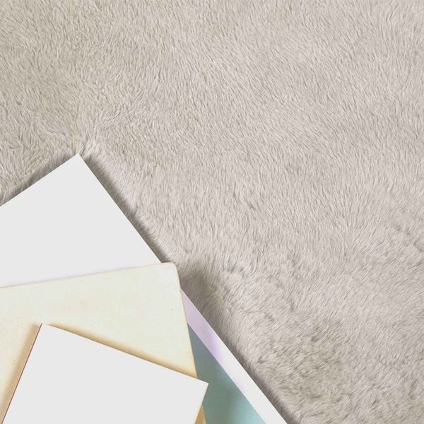 vidaXL Faux Rabbit Fur Rug Olite Beige 100 x 200 cm Polyester