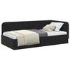 vidaXL Corner Bed Frame with Headboard Black 90 x 190 cm Velvet