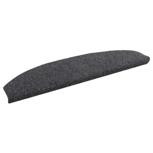 vidaXL Self-adhesive Stair Mats 15 pcs 80 x 24.5 x 3.5 cm Dark Grey