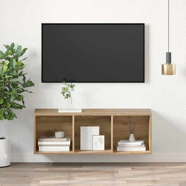 vidaXL TV Cabinet Set Artisan Oak 37 x 37 x 107 cm Engineered Wood