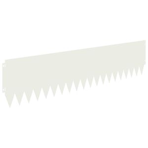 vidaXL Lawn Edging 20 pcs 103 x 25 cm Steel White