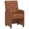 vidaXL Dining Chairs with Wheels 2 pcs Brown 58 x 67 x 97 cm