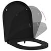vidaXL Toilet Seat Adjustable Black 48 x 36.5 x 4.5 cm Polypropylene