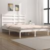 vidaXL Bed Frame without Mattress White Solid Wood Pine King Size