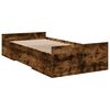 vidaXL Bed Frame with Drawers without Mattress Smoked Oak 90x190 cm Single
