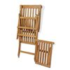 vidaXL Deck Chair with Footrest Solid Teak Wood