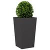 vidaXL Garden Planter Black 45x45x75 cm Steel