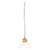 vidaXL Industrial Hanging Lamp White Round 42 cm E27 Solid Mango Wood