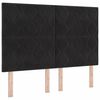vidaXL Headboard Height Adjustable with Headboard Black 144 cm Velvet