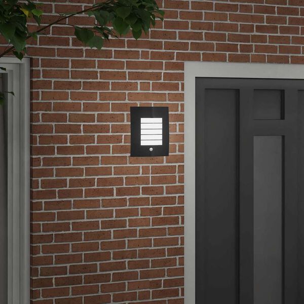 vidaXL Outdoor Wall Light Black 23.5 x 9 x 26 cm