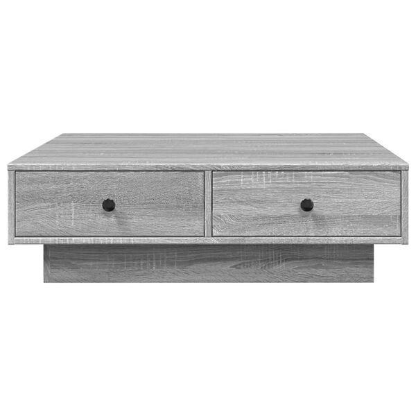vidaXL Coffee Table Grey Sonoma 90x90x28 cm Engineered Wood