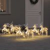 vidaXL LED Reindeers with 180 LEDs 6 pcs Multicoulur PET