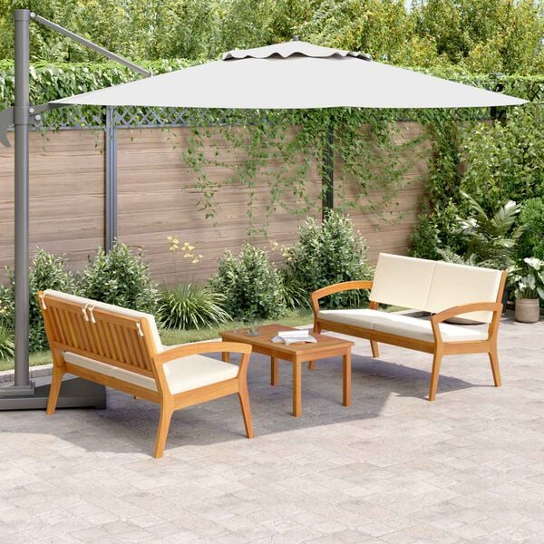 vidaXL Bistro Set 3 pcs Brown 114.5 x 70.5 x 72.5 cm Polyester