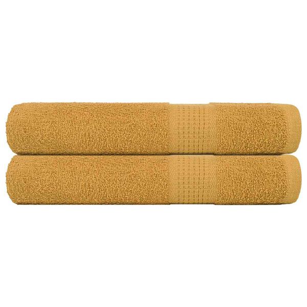 vidaXL Towels "FROGN" 2 pcs Gold 100x200 cm 360 gsm