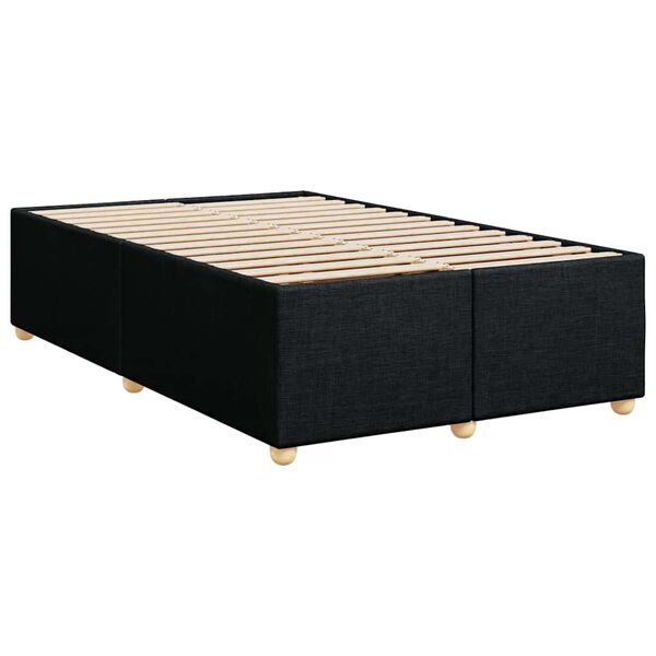 vidaXL Bed Frame without Mattress Black Double Fabric