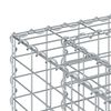 vidaXL Gabion Raised Bed Silver 50 x 50 x 80 cm Galvanised Steel